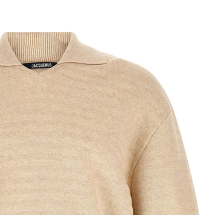 Jacquemus Beige Cotton Polo Shirt