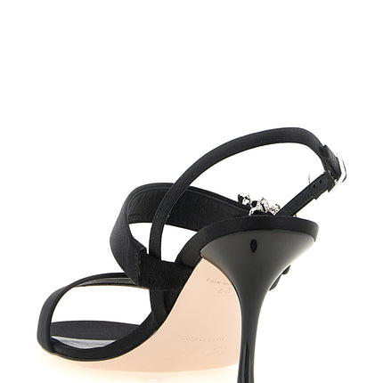 Roger Vivier Black Viscose Stiletto Heel Sandals