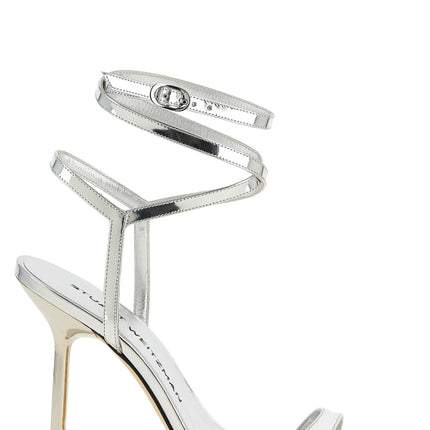 Stuart Weitzman Silver Polyethylene Stiletto Heel Sandals