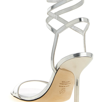 Stuart Weitzman Silver Polyethylene Stiletto Heel Sandals
