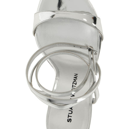 Stuart Weitzman Silver Polyethylene Stiletto Heel Sandals