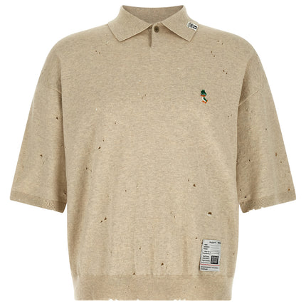 Maison Mihara Yasuhiro Beige Cotton Polo Shirt