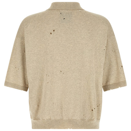 Maison Mihara Yasuhiro Beige Cotton Polo Shirt