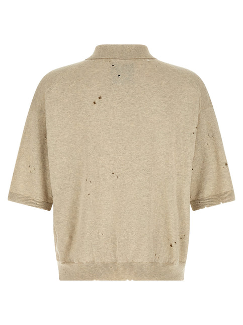 Maison Mihara Yasuhiro Beige Cotton Polo Shirt