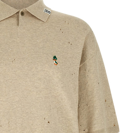 Maison Mihara Yasuhiro Beige Cotton Polo Shirt