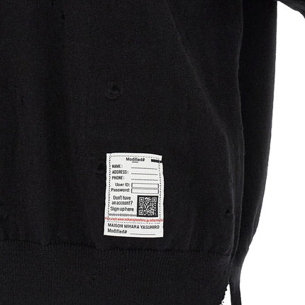Maison Mihara Yasuhiro Black Cotton Polo Shirt