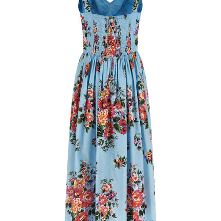 Dolce & Gabbana Blue Cotton Long Dress