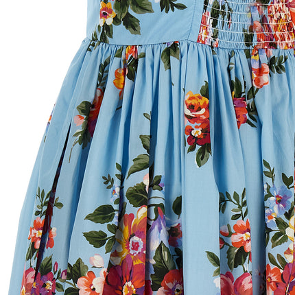 Dolce & Gabbana Blue Cotton Long Dress