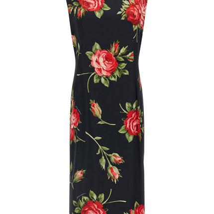 Dolce & Gabbana Black Viscose Midi Dress