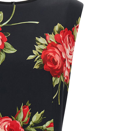 Dolce & Gabbana Black Viscose Midi Dress