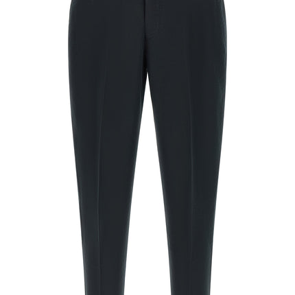 PT Torino Black Linen Casual Pants