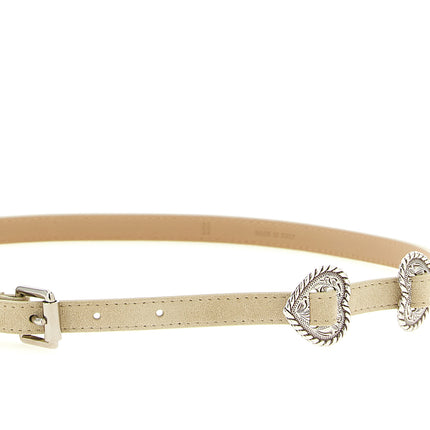KATE CATE Beige Calfskin Thin Belt