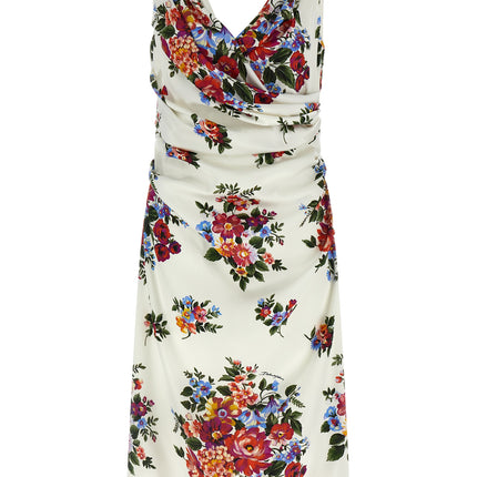 Dolce & Gabbana White Viscose Midi Dress