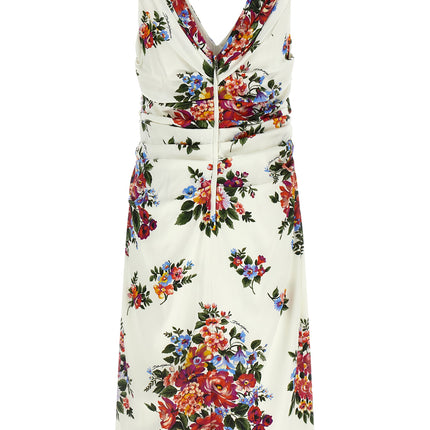 Dolce & Gabbana White Viscose Midi Dress