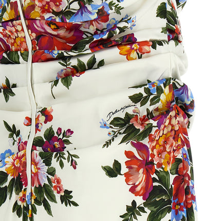 Dolce & Gabbana White Viscose Midi Dress