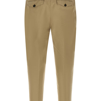 PT Torino Beige Linen Casual Pants