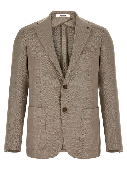 Tagliatore Brown Cotton Blazer