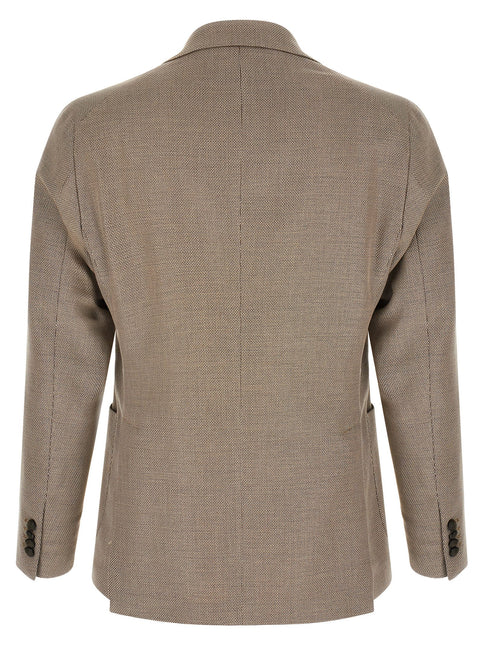 Tagliatore Brown Cotton Blazer