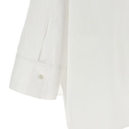 Alberto Biani White Cotton Blouse