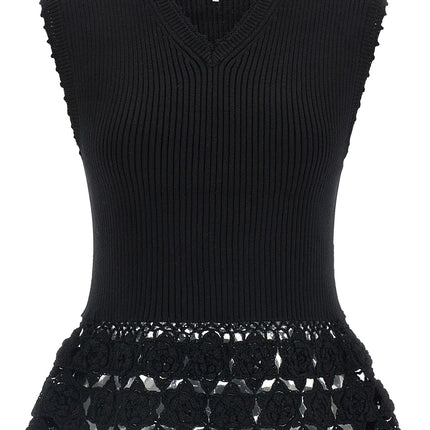 Ganni Black Organic Cotton Sleeveless Jacket