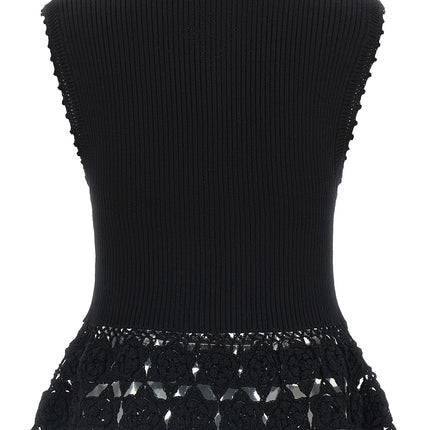 Ganni Black Organic Cotton Sleeveless Jacket