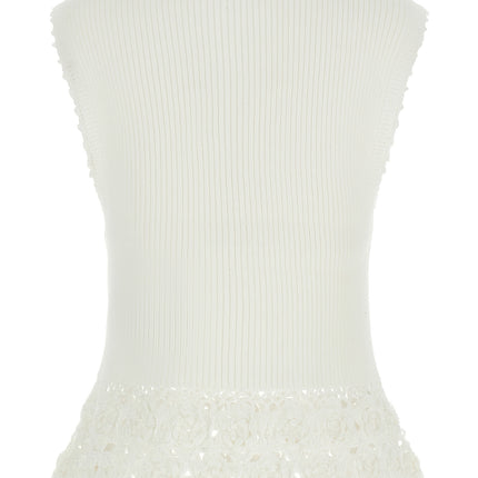 Ganni White Organic Cotton Sleeveless Jacket