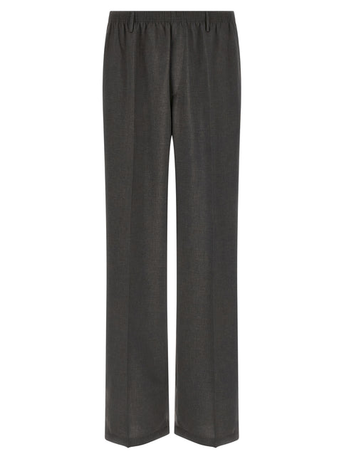 CELLAR DOOR Gray Polyester Casual Pants
