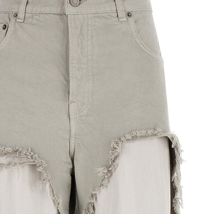 Haikure Gray Cotton Flared Jeans