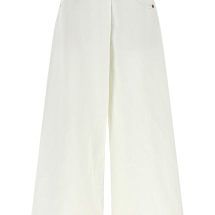 R13 White Cotton Jeans Denim