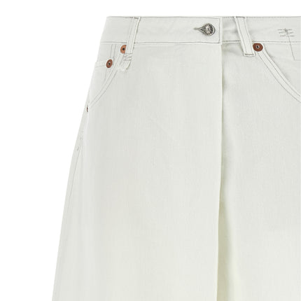 R13 White Cotton Jeans Denim