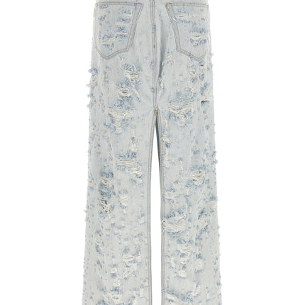 Haikure Blue Cotton Mini Skirt