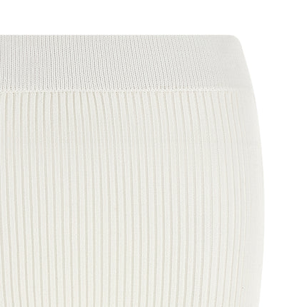 Ganni White Organic Cotton Midi Skirt