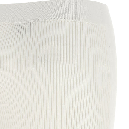 Ganni White Organic Cotton Midi Skirt
