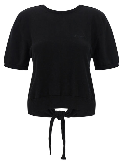 Ganni Black Organic Cotton Cardigan