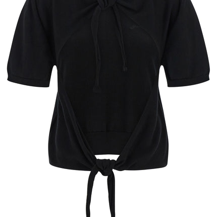Ganni Black Organic Cotton Cardigan