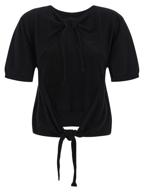 Ganni Black Organic Cotton Cardigan