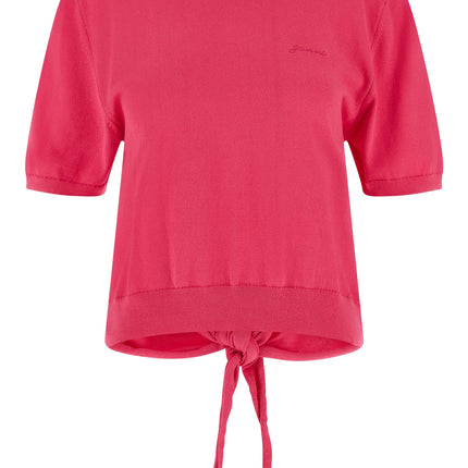 Ganni Fuchsia Organic Cotton Cardigan