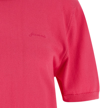 Ganni Fuchsia Organic Cotton Cardigan