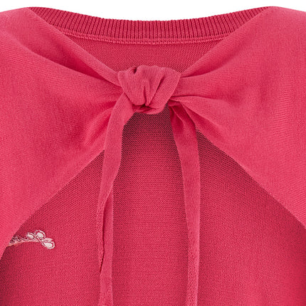 Ganni Fuchsia Organic Cotton Cardigan