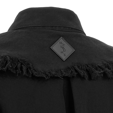 Haikure Black Cotton Sleeveless Jacket