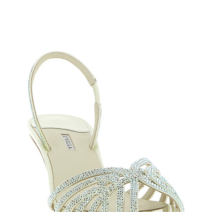 LE SILLA Bicolor Goatskin Stiletto Heel Sandals