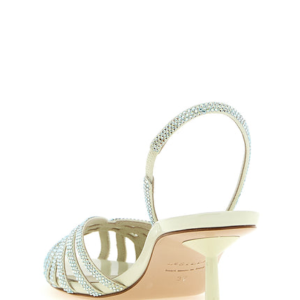 LE SILLA Bicolor Goatskin Stiletto Heel Sandals