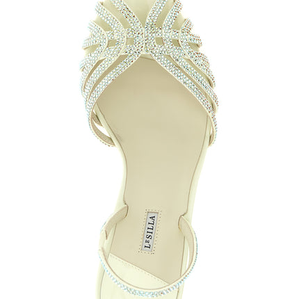LE SILLA Bicolor Goatskin Stiletto Heel Sandals