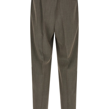 CELLAR DOOR Brown Virgin Wool Casual Pants