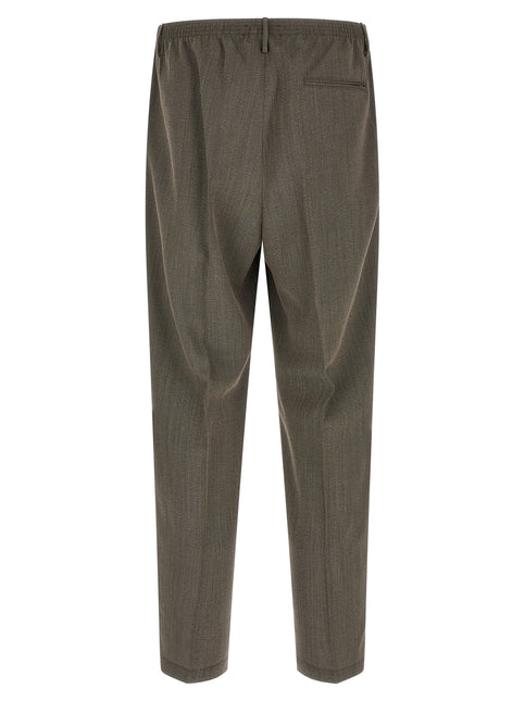 CELLAR DOOR Brown Virgin Wool Casual Pants
