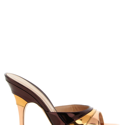 Gianvito Rossi Multicolor Calfskin Stiletto Heel Sandals