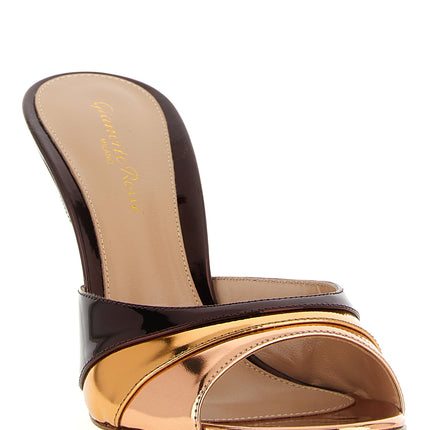 Gianvito Rossi Multicolor Calfskin Stiletto Heel Sandals