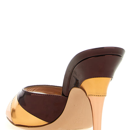 Gianvito Rossi Multicolor Calfskin Stiletto Heel Sandals