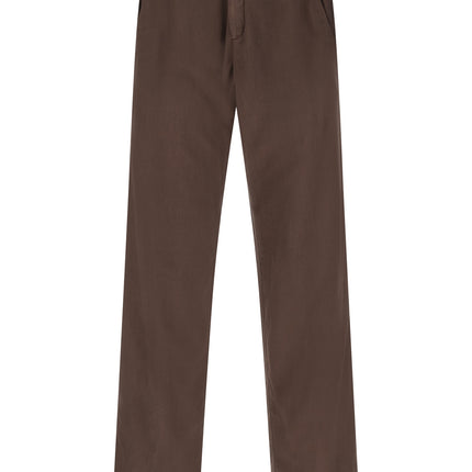 CELLAR DOOR Brown Cotton Casual Pants