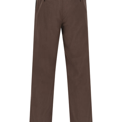 CELLAR DOOR Brown Cotton Casual Pants